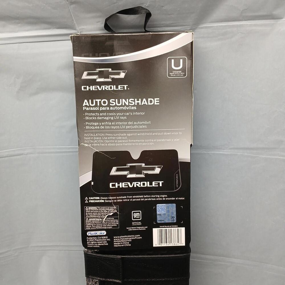 Chevrolet Official GM Black Folding Accordion Windshield 57" Sunshade Sun Shade - Picture 6 of 7